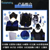 Yangyang cosplay costume wuthering waves game suit little blue hat unirom dress role play Halloween party outfit Women