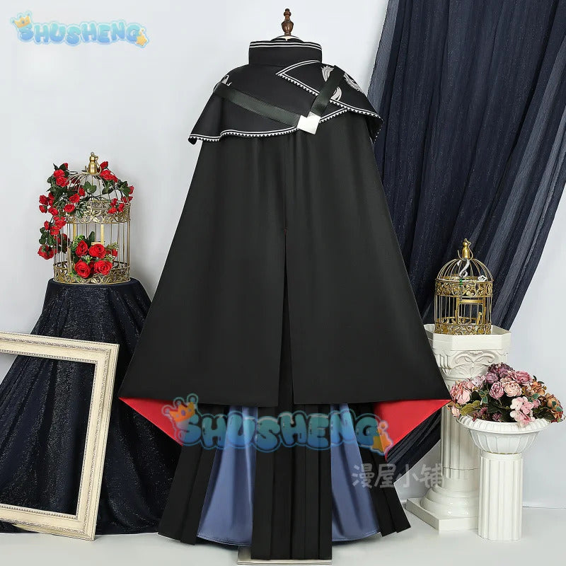 Arknights Zuo Le Cosplay Costume Uniform Cloak Earrings Pythia Zuo Xuanliao Halloween Party Women Men Carnival Props