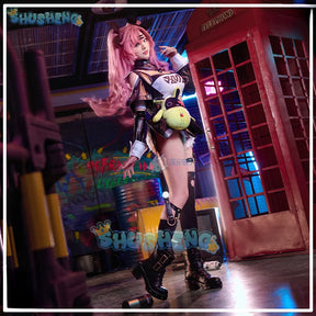 Game Zenless Zone Zero Nicole Demara Cosplay Costume Pink Wig Halloween Cute Girl Women New Year Party Cosplay Shorts Sexy Suit