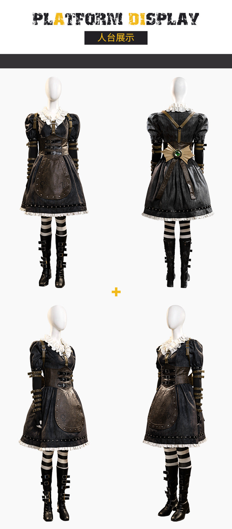 Alice Liddell Cosplay Costume Game Alice Madness Returns Costume New Version Steam Dress Victorian Dress Halloween Party Outfits