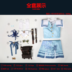 Game Identity V Emily Dyer Cosplay Hot Role Play Costume Doctor Anime High Quality Blue Dress for Women Comic Con Love Live Suit