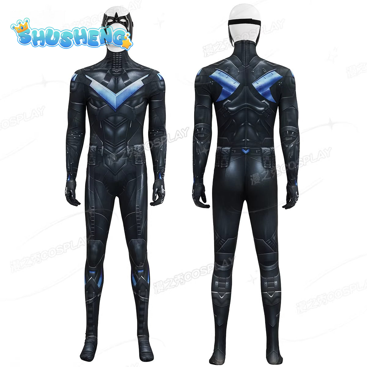 Batman: Arkham Knight Arkham Knight bodysuit zentai suit Cosplay High quality Costume full set XS-XXXL Shusheng