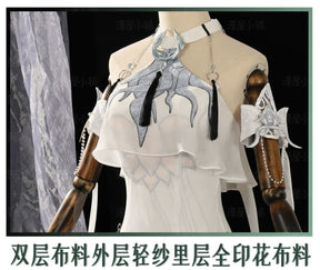 Naraka Bladepoint Viper Ning Cosplay Costume Cheongsam White Snake Role Play Halloween Carnival Uniform Anime Clothing