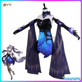 Genshin Impact New Skin Keqing Cosplay Costume Uniform Wig Anime Chinese Style Halloween Costumes Game Opulent Splendor