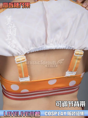 Honoka Kousaka Anime LoveLive! Cosplay Costume Women Halloween Party Sweet Top Skirt Headwear Set Summer Vacation Beach swimwear