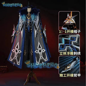 Genshin Impact The Captain Cosplay Costume Captain Cloak Uniform Mask Eleven Fatui Harbingers Natlan Halloween for Women Men