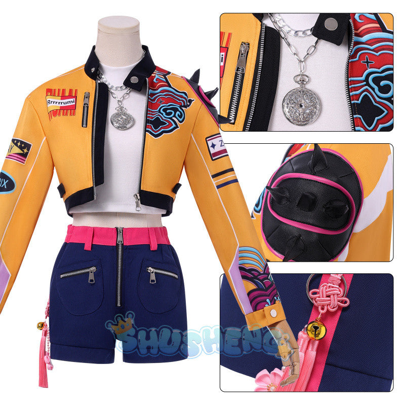 Cos Hunters Superstar Lumi Mira Zoe Cosplay Costume Anime KPop Demon Full Set Girl Group Suit Women Halloween Party Roleplay