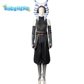 The Mandalorian Ahsoka Cosplay Costume for Adult With Headwear Ahsoka Tano Anakin Full Set Uniform Halloween Cosplay Clothes