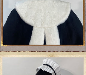 Anime Yosuga No Sora Kasugano Sora Cosplay Costume Winter Fur Collar Shawl Skirt Lolita Woman Cute Christmas Party Suit