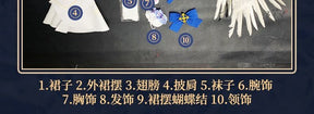 Blue Archive cosplay Misono Mika Cosplay Costumes  Princess Girl Wedding Satin Dress Shawl Headwear Suit Costume