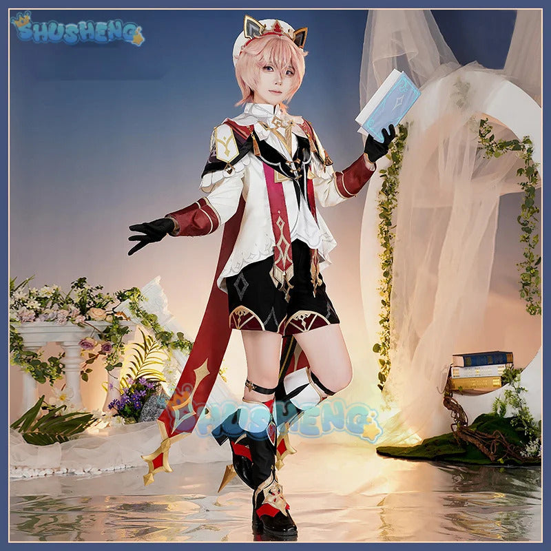 Genshin Impact Dahlia Cosplay Costume New Skins Uniform Hat Goth Vampire Heterochromia Boy Mondstadt Halloween for Women Men