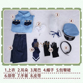 Anime Re:Life In A Different World From Zero Rem Cosplay Costume Wig Sexy Lady Police Officer Hat Uniform for Halloween Party
