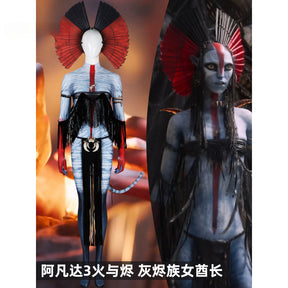 Shusheng-R Avatar:Fire and Ash Neytiri te Ckaha Mo'at’ite Cosplay Costume Tail Zentai Female Halloween Party Bodysuit