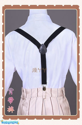Anime Bungou Stray Dogs Yumeno Kyusaku Cosplay Costume and Doll Toy Hat Backpack Scarf Full Set Custome Made