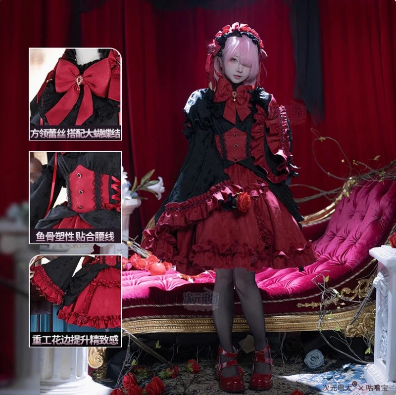 Anime Re:Zer Ram Cosplay Garage Kit Costume Halloween Party Sweet Lolita Dress Accessories Props Wig Set Woman Man MaidUniform