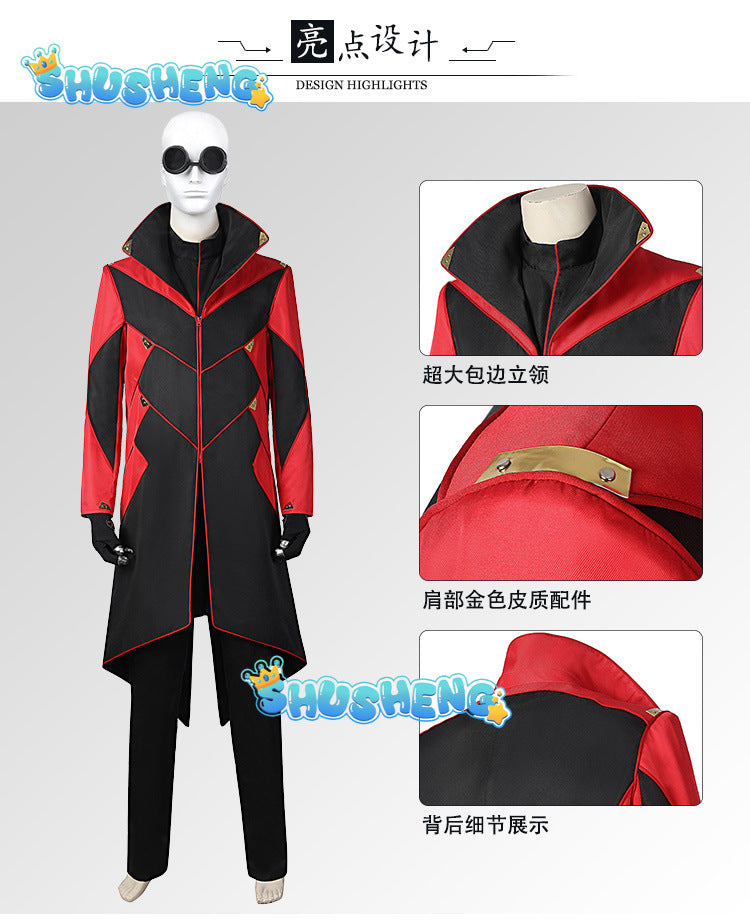 Dr. Eggman Cosplay Costume Halloween Cos Clothes Anime Sonic the Hedgehog 2 Coat Glasses Full Set Carnival Suit Uniforms