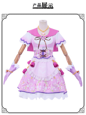 Anime Hoshimiya Ichigo Cosplay Costume Pink Dress Lolita Stage Performance Clothes Role Play Outfit for Women Girls Holiday