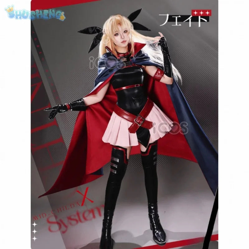 Fate Testarossa Harlaown Magical Girl Lyrical Nanoha Fate Cosplay Lightning 01 Costume Halloween women dress props wig new set
