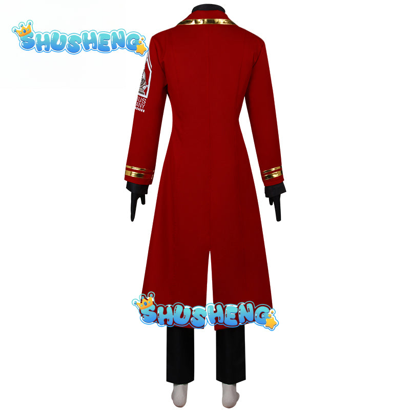 Game limbus company cosplay Dante costume red long coat Dan Te uniform suit men women Halloween party carnival wherein outfits