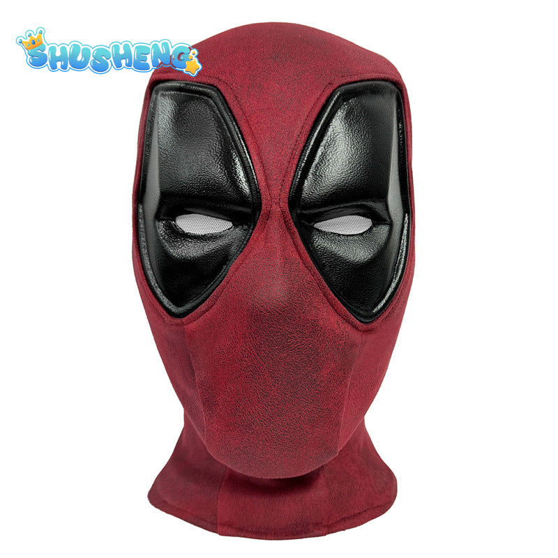 Deluxe Deadpool Cosplay Mask Costume Wade Winston Wilson Roleplay Headgear Halloween Party Carnival Costume Props With Shell