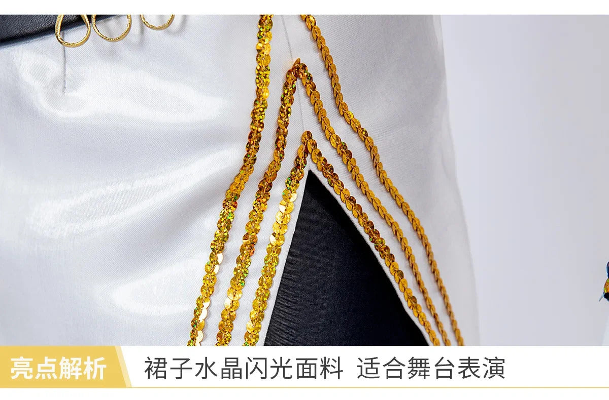 Anime KPop Demon Hunters Mira Cosplay Costume Black Gold Stage Outfit Huntrix Uniform Halloween Party Women Girls Carnival