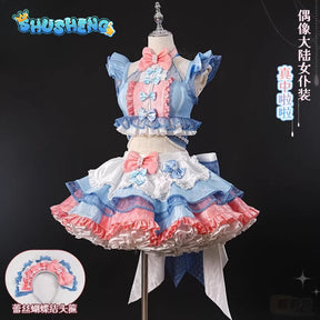 Cosplay Series: Idol Land PriPara-Manaka Laala Cosplay Sweet maid outfit Costume full set Shushengcos