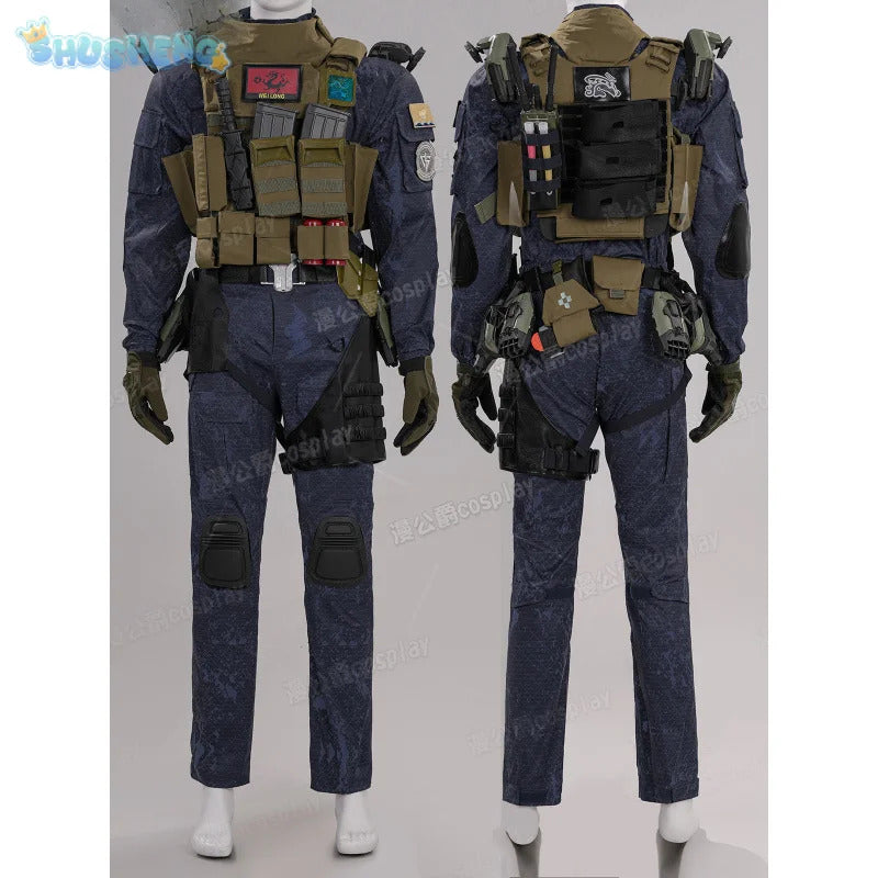 Game Delta Force: Hawk Ops Long Wei Cosplay Costume Halloween high-quality men women combat uniforms prop gloves accessories set