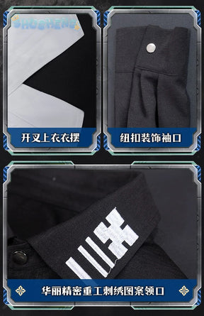 Game Arknights logos cosplay aefanyl costume fashionable handsome cloak ring gloves props set Halloween party Woman Man uniform