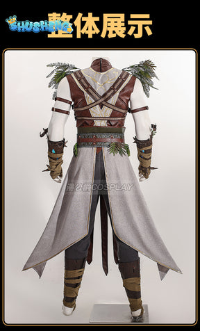 Halsin Cosplay Costume BG3 Halsin Battle Suit With Shoes Custom Made Male Halloween Carnival Party Outfit