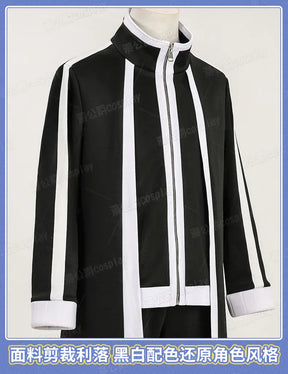Anime Tougen Anki Shiki Ichinose Cosplay Costume Rasetsu Uniform Black White Coat Jin Kougasaki Rasetsu Academy for Women Men