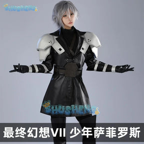 FF 7 Young Sephiroth Cosplay Costume Male Fantasy Teenage Sephiroth Battle Suit Outfit Full Set and Individual Items Are Sold