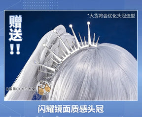 Shusheng-R RWBY Weiss Schnee Ice queen Cosplay Ruby Costume Coat strapless dress bag crown cummerbund set Halloween sweet Woman uniform