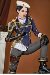 Caitlyn·Kiramman LOL Cosplay Arcane Season 2 costume Hat Shoulder Armor Gloves Leg Bag Set Party Carnival Handsome Woman Uniform