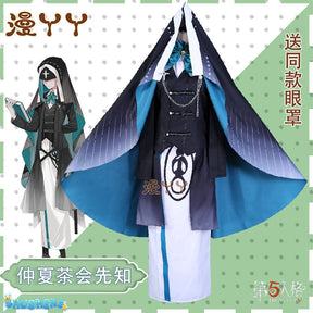 Eli Clark Cosplay Seer Game Identity Ⅴ costume Halloween Party Fashion Cloak Eyemask Tie Accessories Uniform Woman Man Set