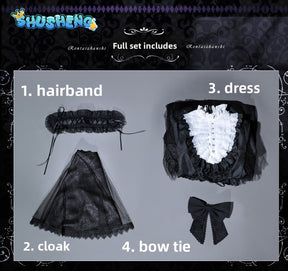 Cosplay Series: Puella Magi Madoka Magica - Madoka Kaname/ Homura Akemi - Mourning Dress doujin Cosplay Costume full set Shushengcos