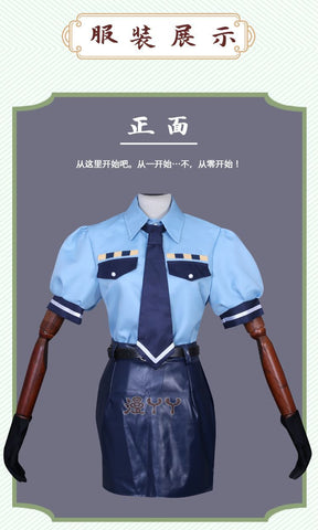 Anime Re:Life In A Different World From Zero Rem Cosplay Costume Wig Sexy Lady Police Officer Hat Uniform for Halloween Party