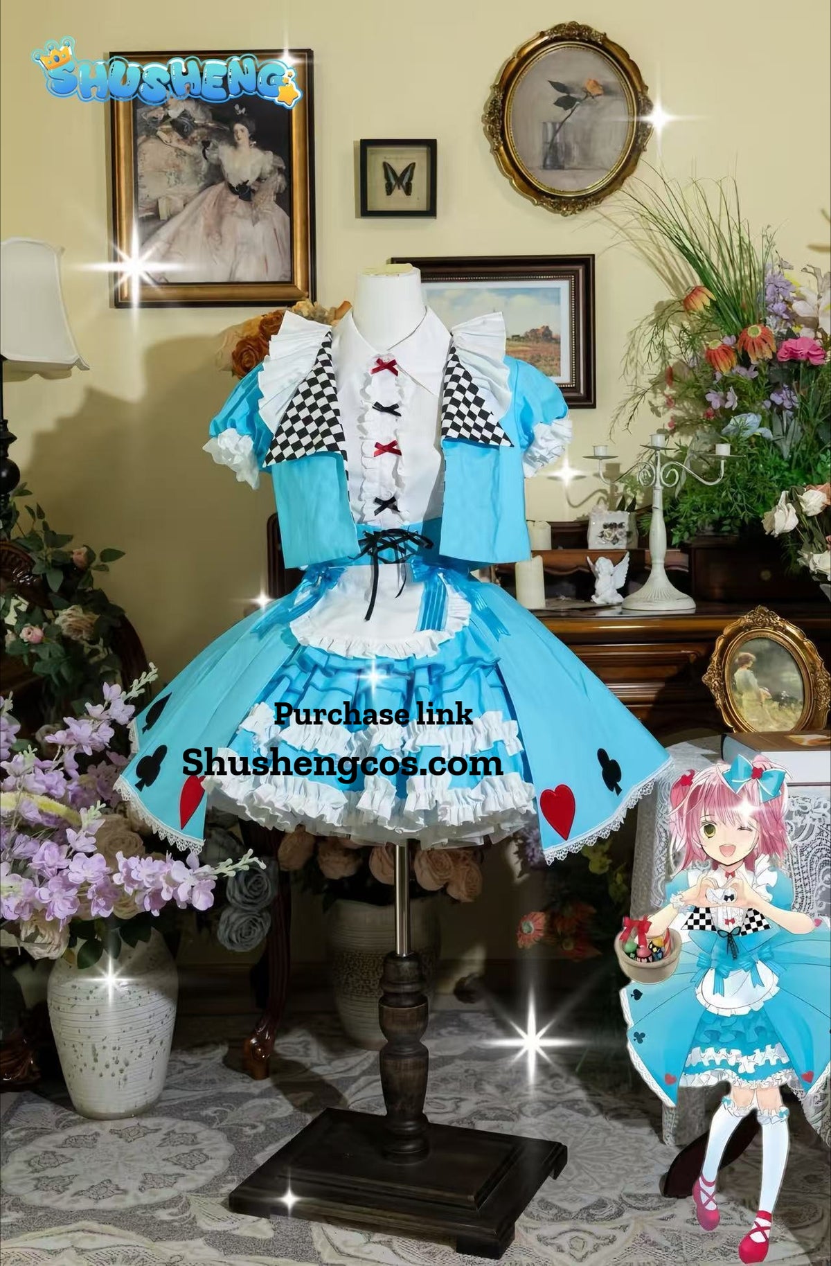 Anime Cosplay Series:  Shugo Chara! Amu Hinamori Alice Style Cosplay Sweet Costume Shushengcos
