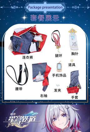 Topaz Cosplay Costume Honkai Star Rail Dress Headwear Full Set Outfits Carnival Party Gifts