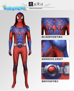 Scarlet Spider Cosplay Costume For Men Jumpsuit Bodysuit Across Fresh Halloween Carnival Party Role Play Suit New