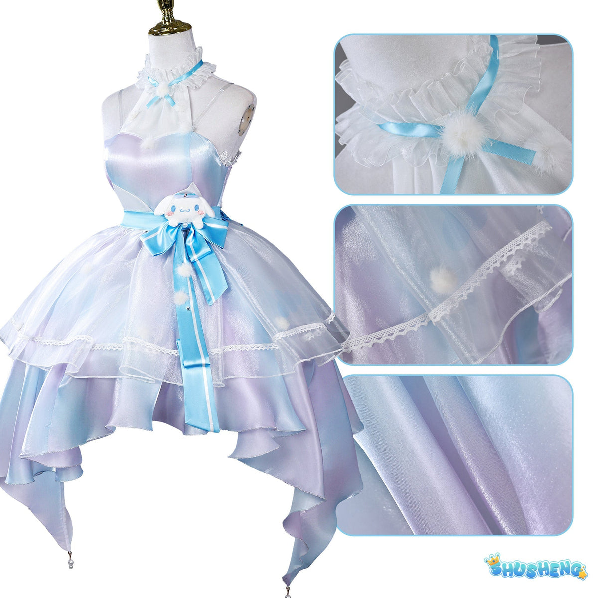 Honor of Kings yao cos Sanrio Cinnamoroll cospla clothing yao cospaly wig yao cospaly shoes