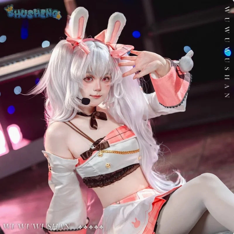 Game Azur Lane USS Laffey Cosplay Costume Halloween Carnival New Pink Song Dress Accessories Props Wig Uniform Women's Sweet Set