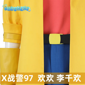 Adult Sexy Female X Police 97 Man Jubilation Lee Jubilee Halloween Carnival Cosplay Costume Yellow Trench Coat