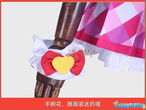 Aikatsu! Series Hoshimiya Ichigo Cosplay Costume Hair accessories tie accessories Halloween party pink cute Lolita uniform set