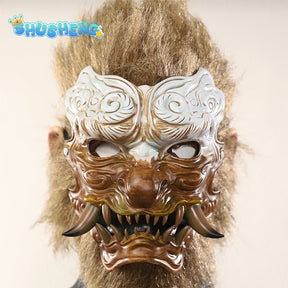 The Destined One Cosplay Game Black Myth Wukong Cosplay Costume Uniform Apron Mask Prop Set Halloween Party Stage Outfit for Man