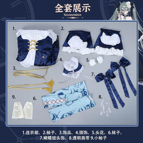 Hatsune Miku Cosplay Costume 39 Party Moon Dress Clothing Accessories Set Anime Carnival Stage Show Magnificent Suit Girl Outfit