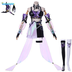 New Honor Of Kings A Ke Cosplay Costume Tops Skirt Sleeves Set For Game Party Custom Made