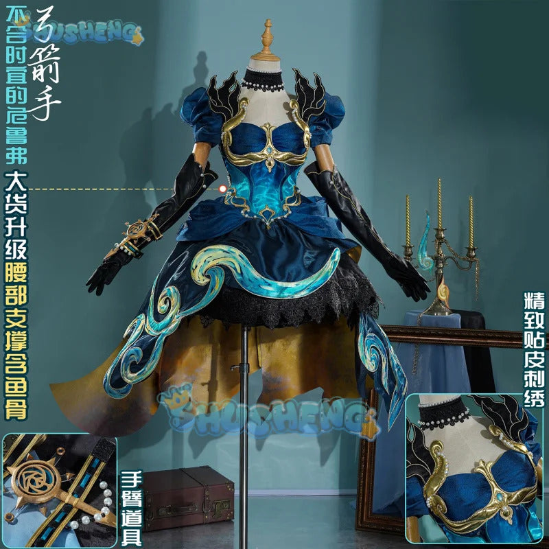 Identity V Brynhildr Vilulf Archer‌Untimely Velver.‌ Cosplay Costume Uniform Halloween Carnival Party Christmas Play Role