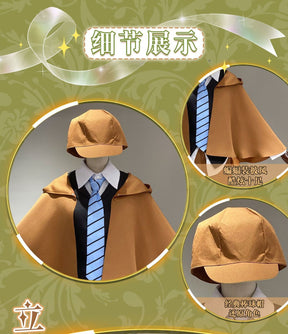 Anime Bungo Stray Dogs Edogawa Rampo Cosplay Costume Halloween Unisex Uniform Detective Suit Party Colthing