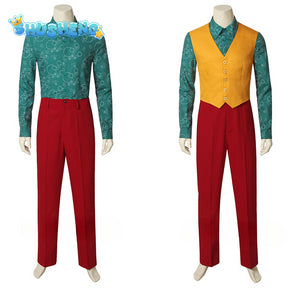 Movie Joker Male Cosplay Joker 2 Costume Anime Character Halloween Costume Cosplay Costume Set Mask Uniform