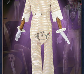 Jose Baden Cosplay Game Identity V Costume Pirate Radio First Costume Grid Uniform Suit Halloween Party Outfit for Man